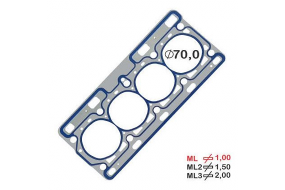 Junta Cabecote Metal Nissan March Peugeot 206 1.0 16v D4D Renault Clio Kangoo Logan Sandero Twingo 1.0 16v D4D