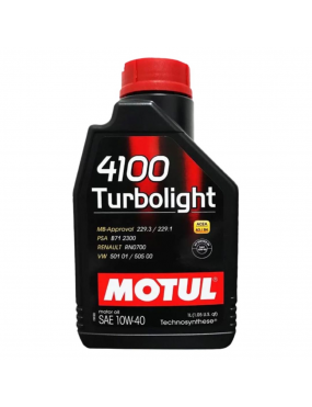 Oleo Motor 10w40 1 Lt Semi Sintetico 4100 Turbolight Motul..